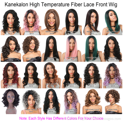 heat resistant lido pink ombre color silky straight wig colorful middle part synthetic hair bob lace front wig